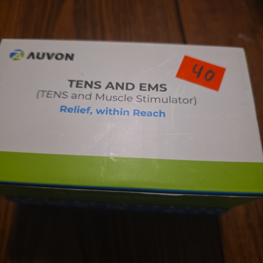 TENS and EMS Muscle Stimulator - Green and White